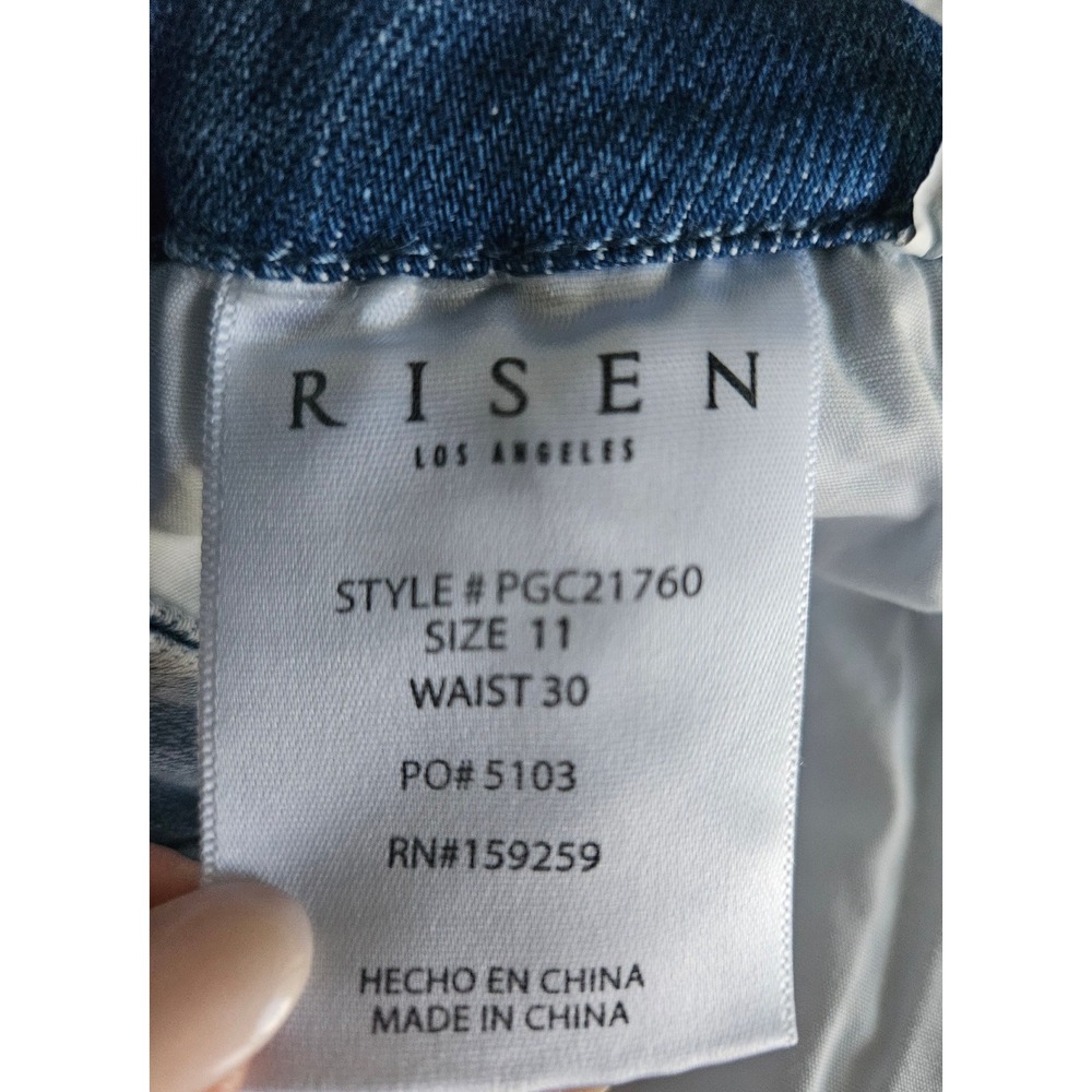 NWOT Risen Los Angeles Pleated Wide Leg Crop Jeans Size 11/30 High Rise Denim - Picture 5 of 7